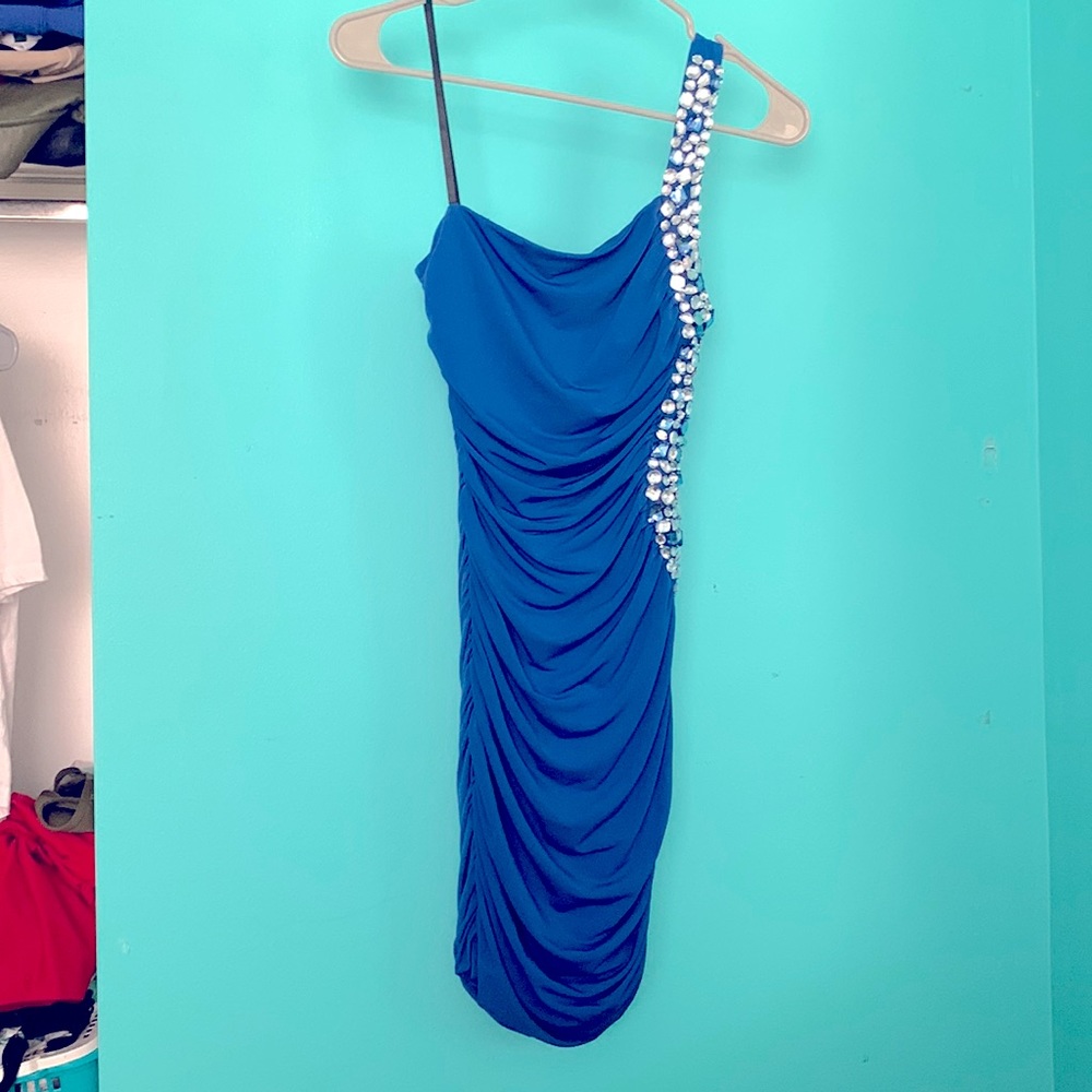 Mini Blue Cocktail Dress